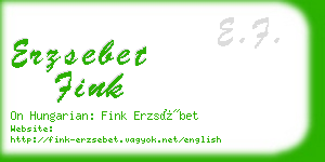 erzsebet fink business card